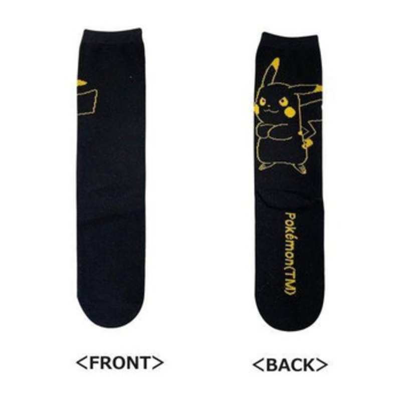 Pokemon Center Original High Socks Pikachu Black (23~25cm)