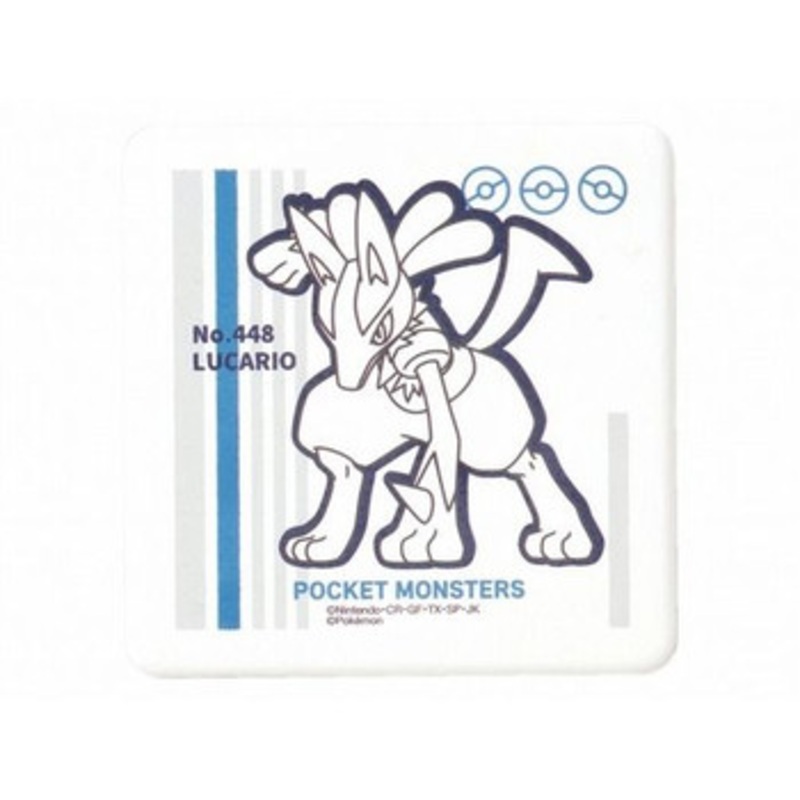 Pokemon Center Original Water Absorbent Ceramic Square Coaster / Lucario