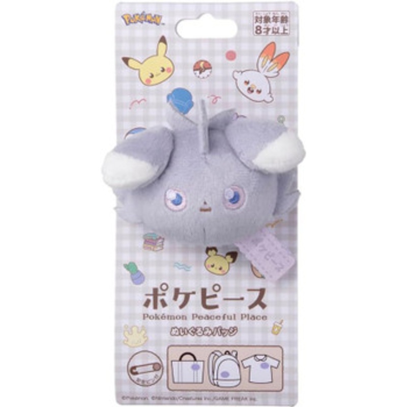 Takara Tomy Pokemon PokePeace Plush Badge Espurr