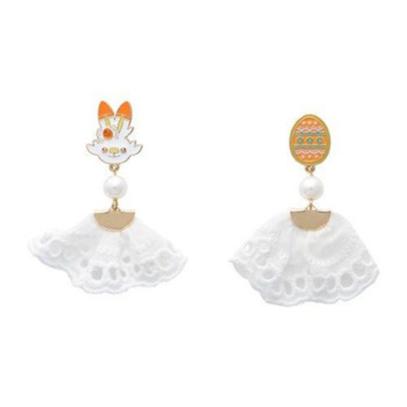 Pokemon Center Original Clip-on Earrings Scorbunny (Pokemon Yum Yum Easter)