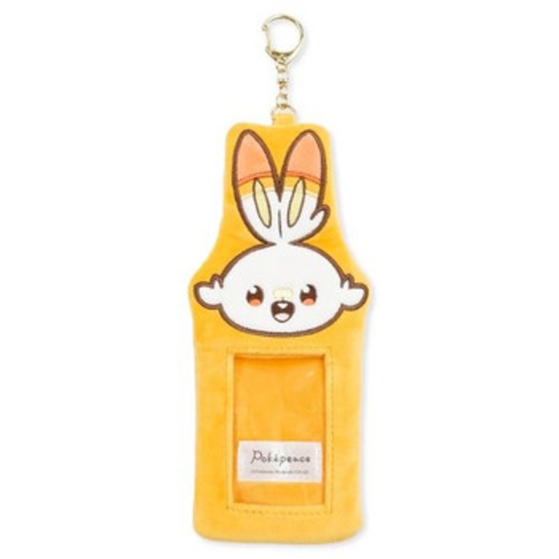 Pokemon Center Original PokePeace Fluffy Photo Holder Keychain – Scorbunny