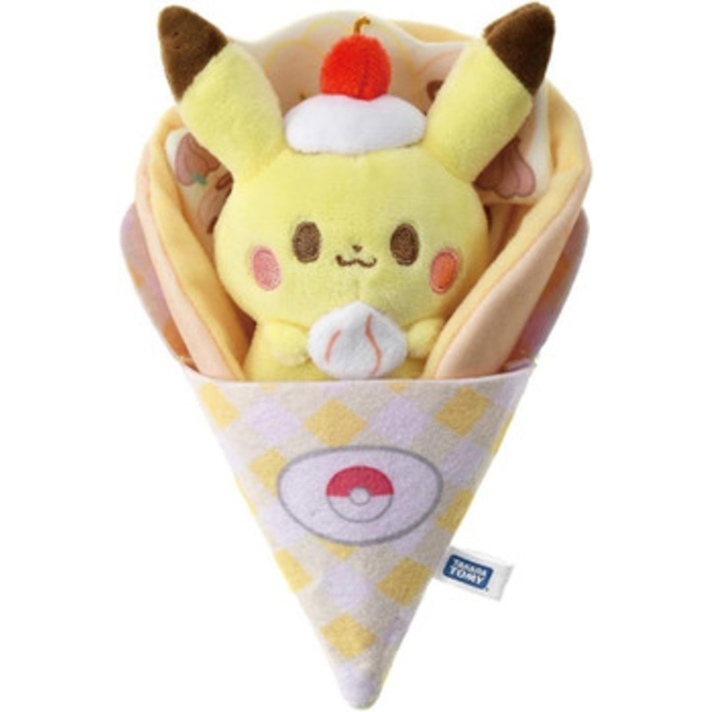 Takara Tomy Pokemon PokePiece Twirling Crepe Plush Pikachu
