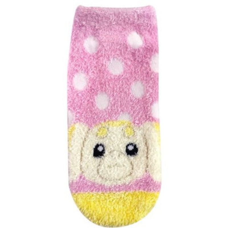 Pokemon Center Original Fluffy Socks MokoMoko Polkadot Fidough (23~25cm)