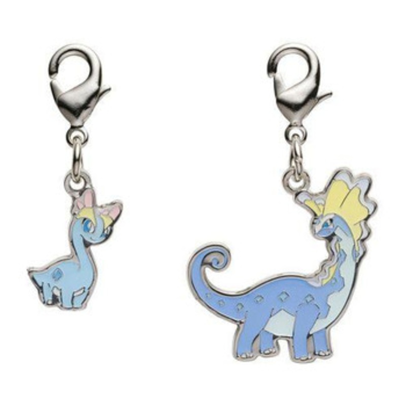Pokemon Center Original Nationwide Pokedex Metal Charm – Amaura Aurorus (698 , 699)