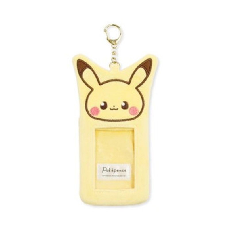 Pokemon Center Original PokePeace Fluffy Photo Holder Keychain – Pikachu