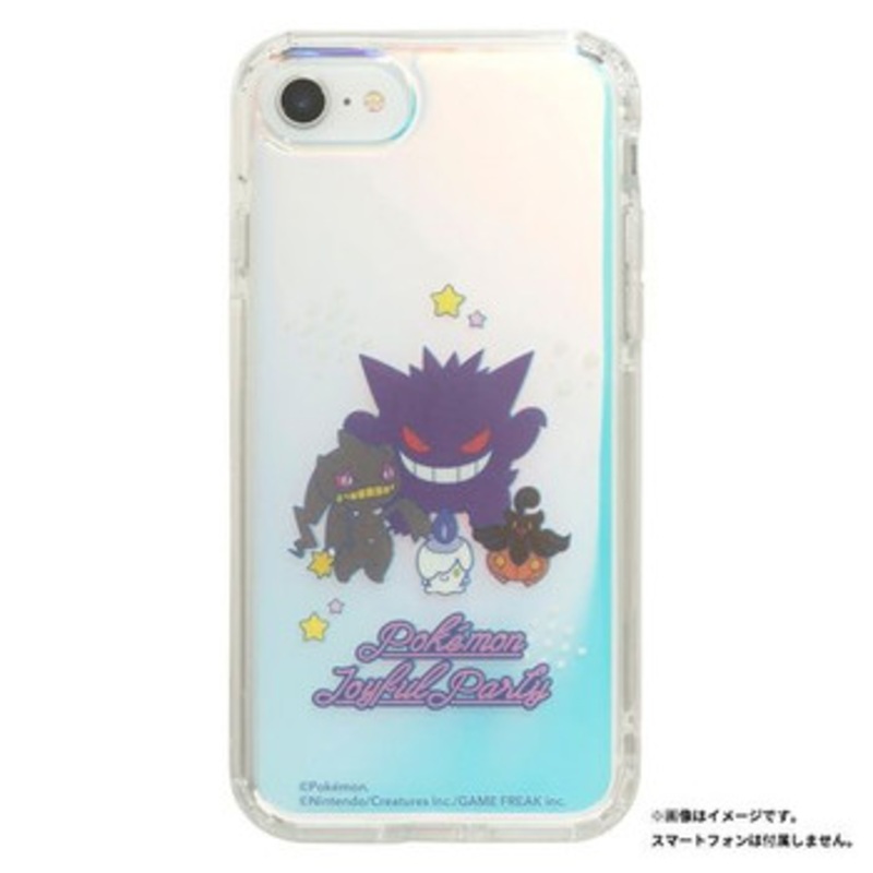 Pokemon Center Original Smartphone Case for iPhone SE2022/SE2020/8/7 HIGHER Hybrid Case – Ghost Type (Pokemon Joyful Party)