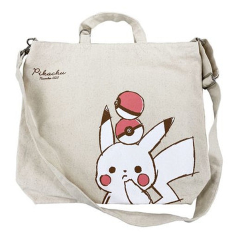 Pokemon Shoulder Tote Pikachu Number 025 Two Pokeballs