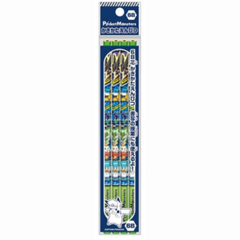 Showa Note Pokemon Kakikata Pencil 6B 4 Pack