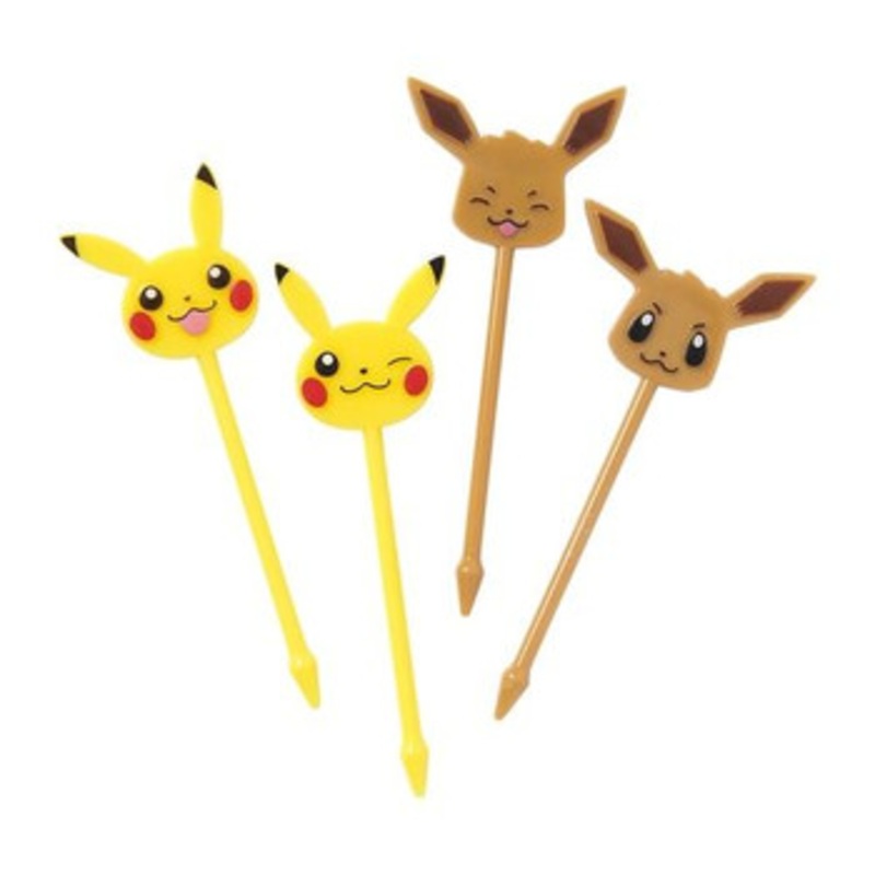 Pokemon Center Original Food Picks Pikachu & Eevee