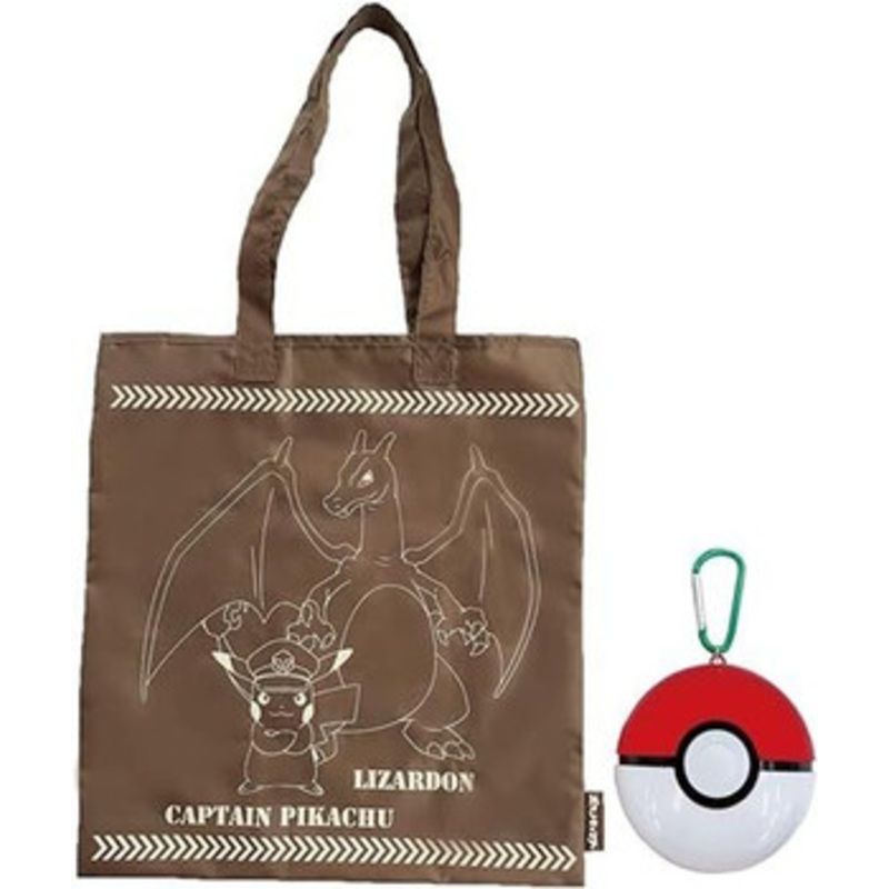 Unique730 Pokemon Portable Eco Bag in Poke Ball Captain Pikachu & Charizard