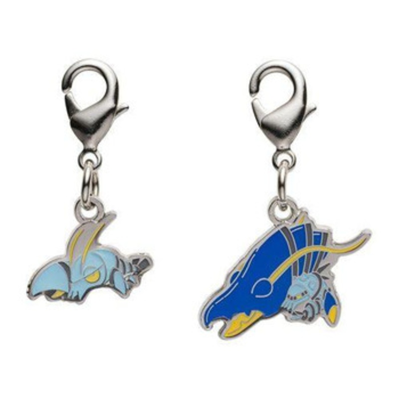 Pokemon Center Original Nationwide Pokedex Metal Charm – Clauncher Clawitzer (692 , 693)