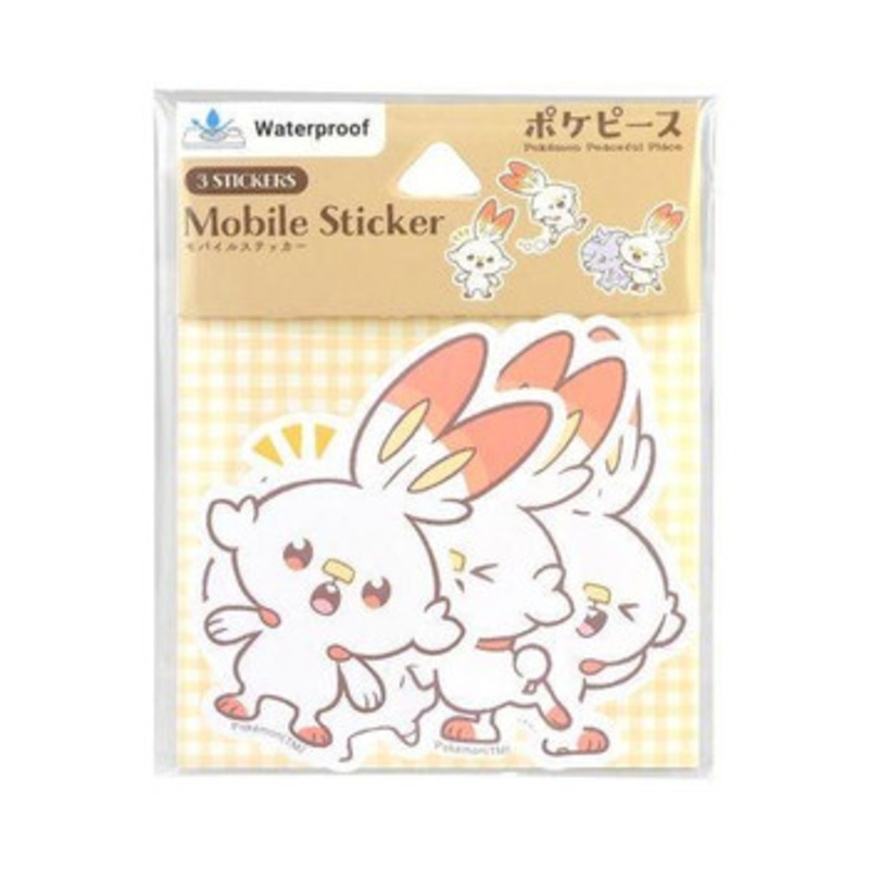 Pokemon Center Original PokePeace Mobile Sticker Scorbunny