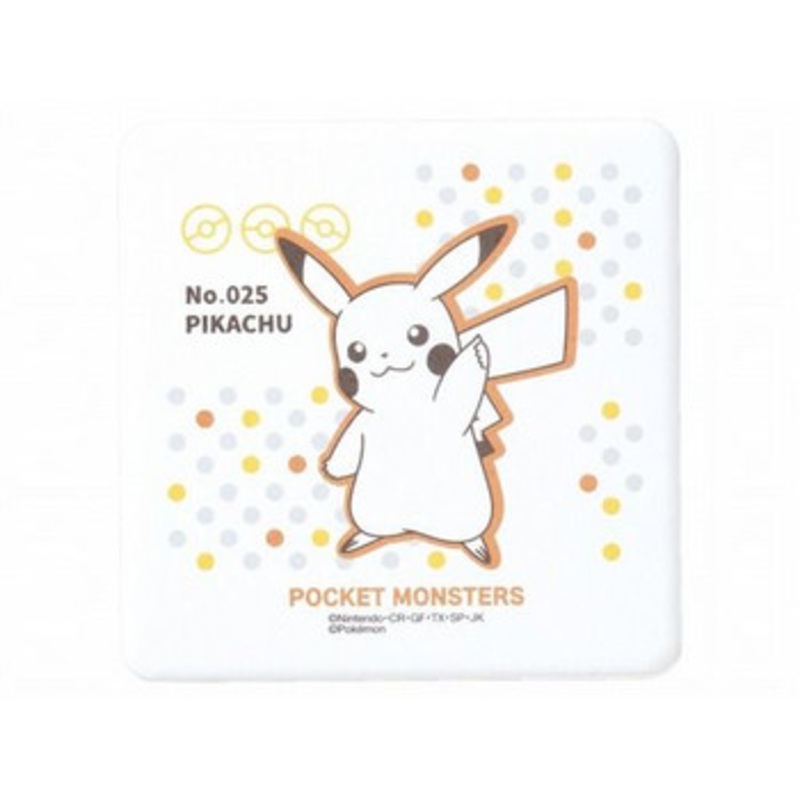 Pokemon Center Original Water Absorbent Ceramic Square Coaster / Pikachu