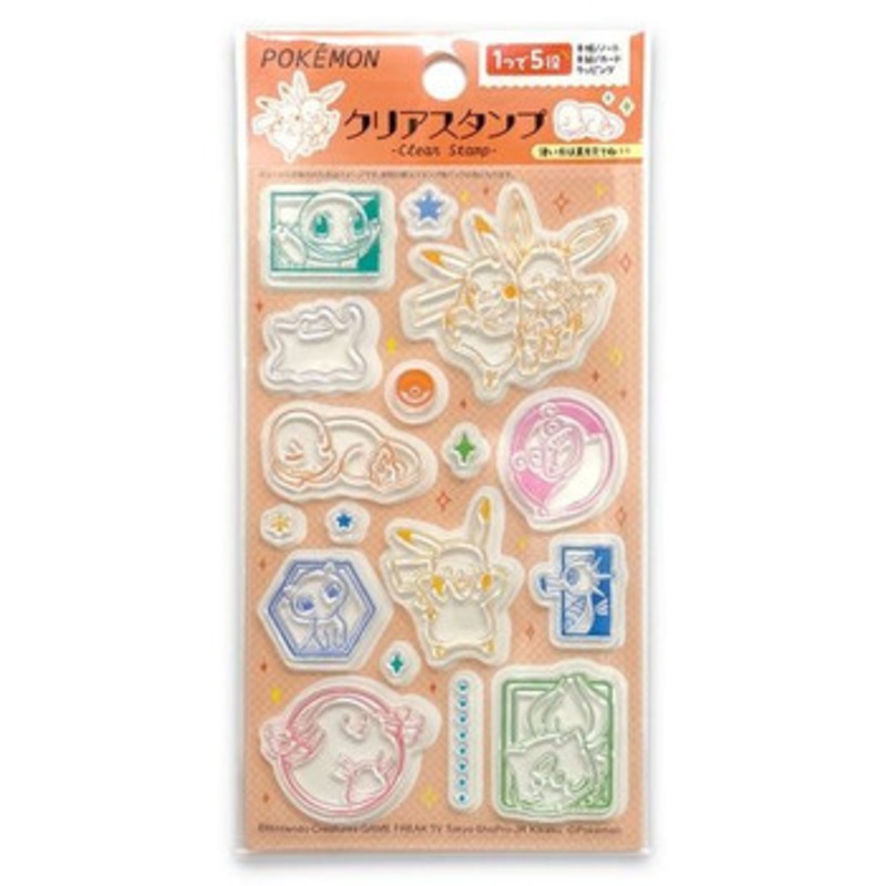 Pokemon Center Original Clear Stamp Set A