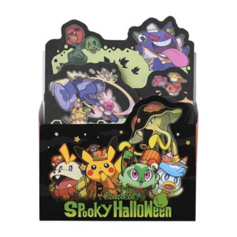 Pokemon Center Original Die-cut Memo Set Paldea Spooky Halloween