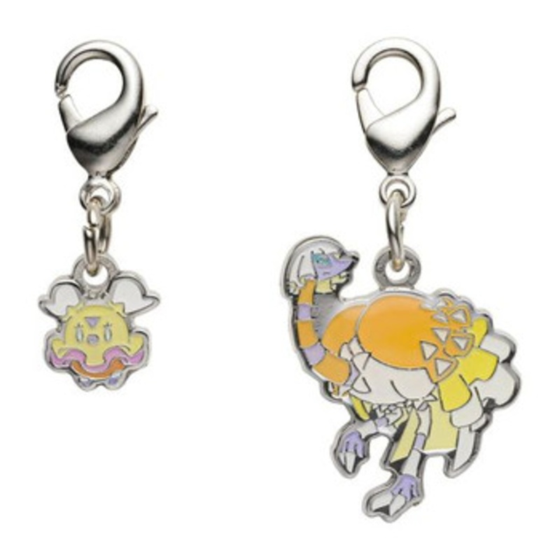 Pokemon Center Original Nationwide Pokedex Metal Charm Set / Flittle Espathra (955, 956)