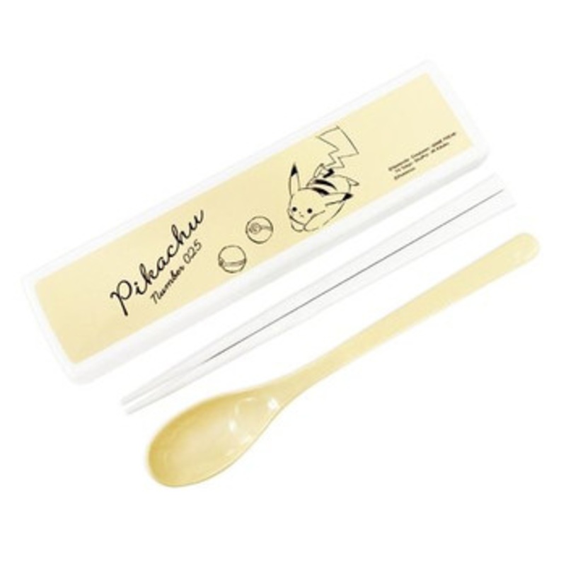 Pokemon Center Original Pokemon Center Chopsticks, Spoon & Case ‘Pikachu Number 025’ yellow