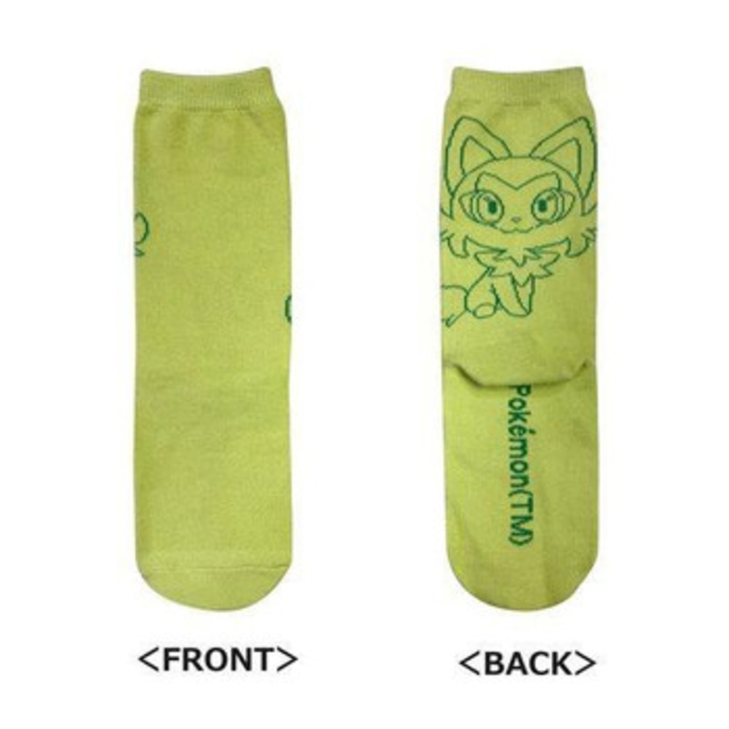 Pokemon Center Original High Socks Sprigatito Green (15~21cm)