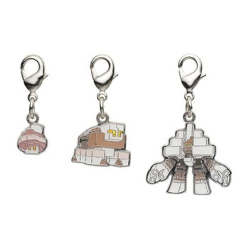 Pokemon Center Original Nationwide Pokedex Metal Charm Set / Nacli Naclstack Garganacl (932, 933, 934)
