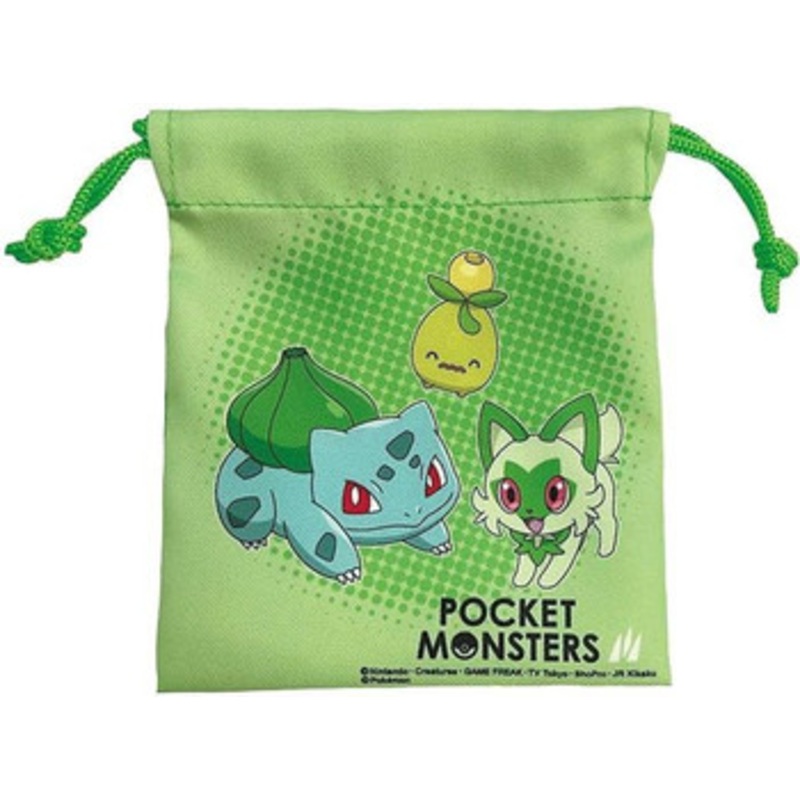 Unique730 Pokemon Center Drawstring Pouch in Poke Ball Grass Type