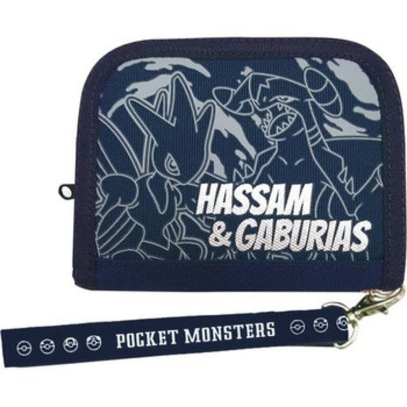 Pokemon Center Original Round Wallet Navy Blue – Scizor & Garchomp