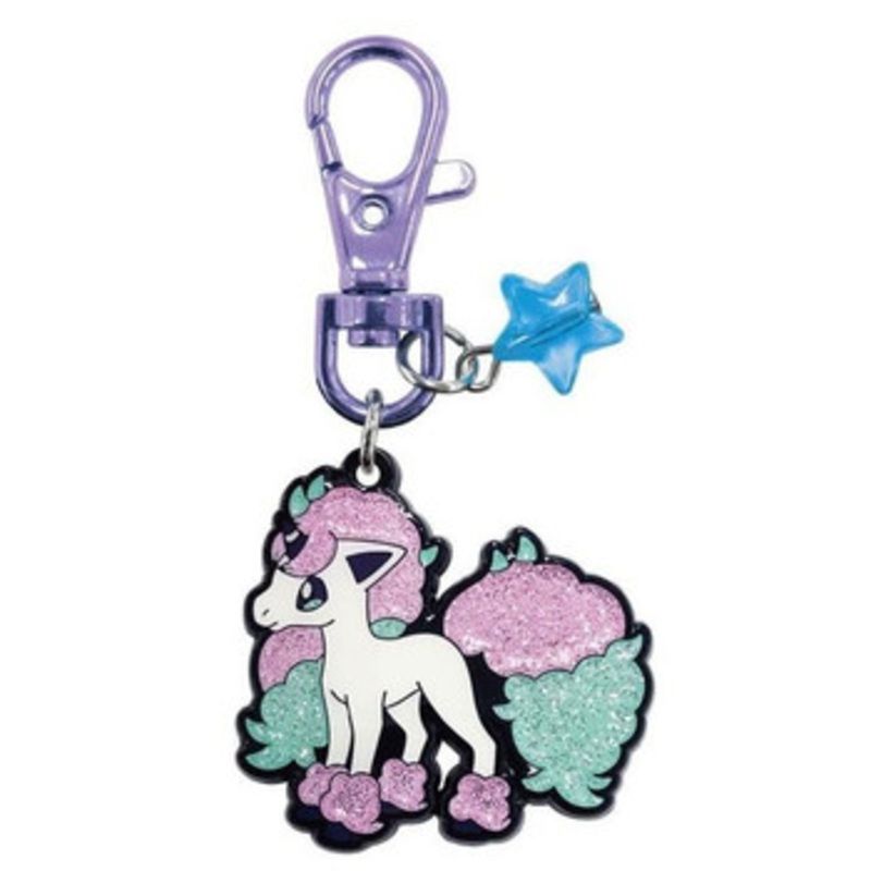 SK JAPAN Kirakira Metal Keychain Galarian Ponyta