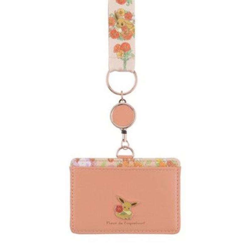 Pokemon Center Original ID Card Holder Eevee Fleur de coquelicot