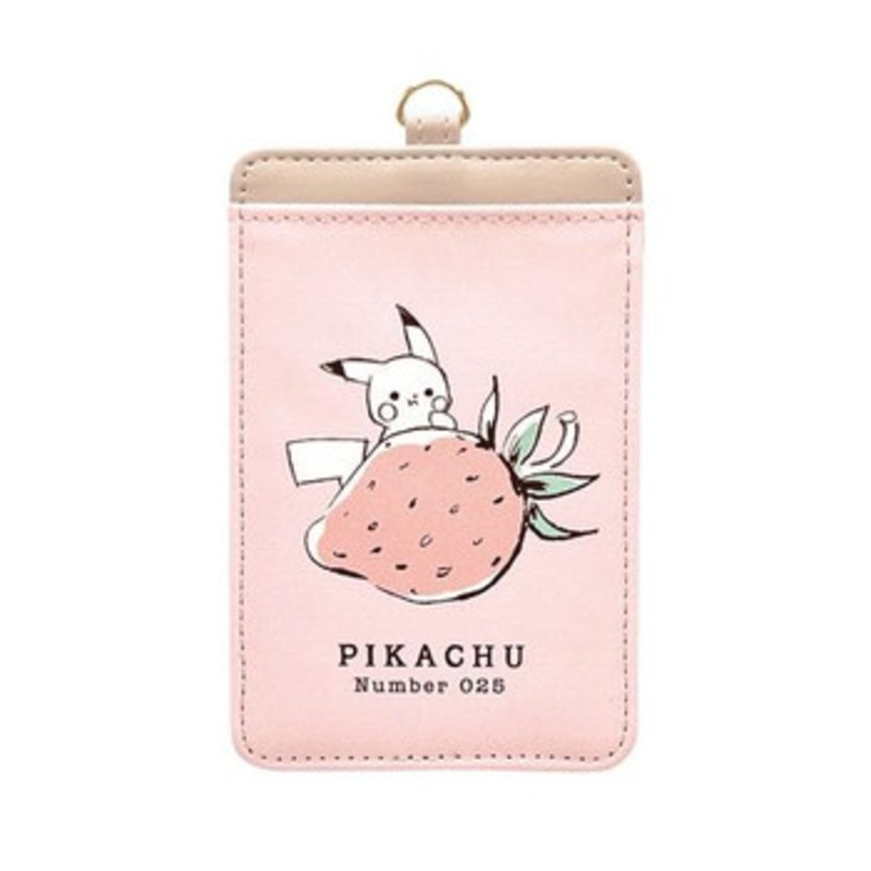 Pokemon Center Original Single Pass Case Pikachu number025 Strawberry