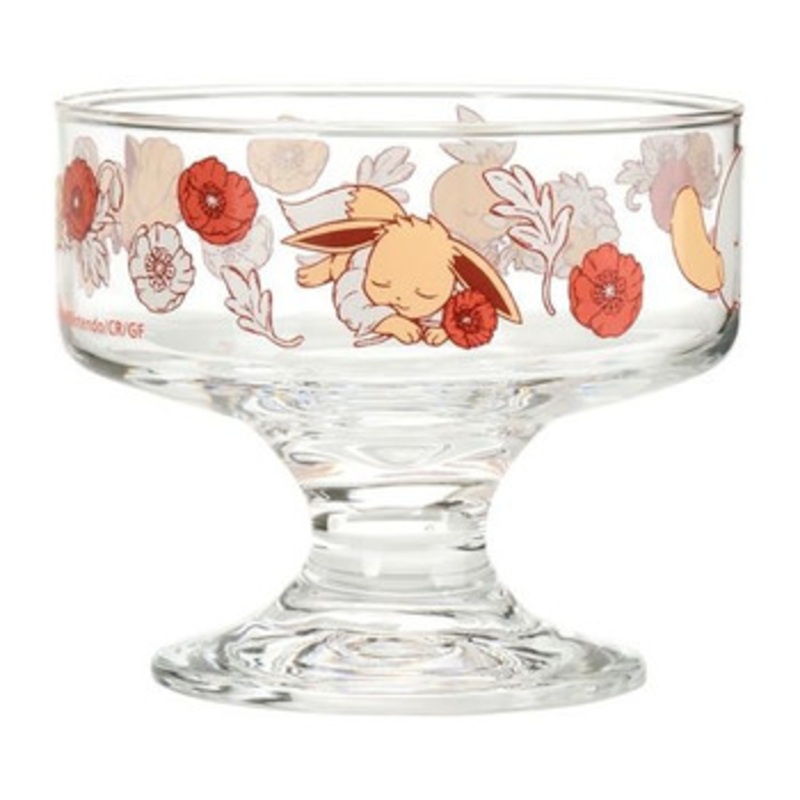 Pokemon Center Original Dessert Glass Eevee Fleur de Coquelicot