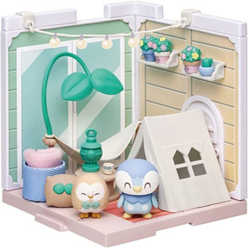Takara Tomy Pokemon Pokepeace House Veramping Terrace Mokuroh & Piplup