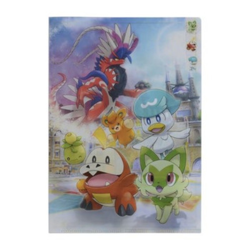 Pokemon Center Original Scarlet Violet A4 3 Pocket Clear File 2