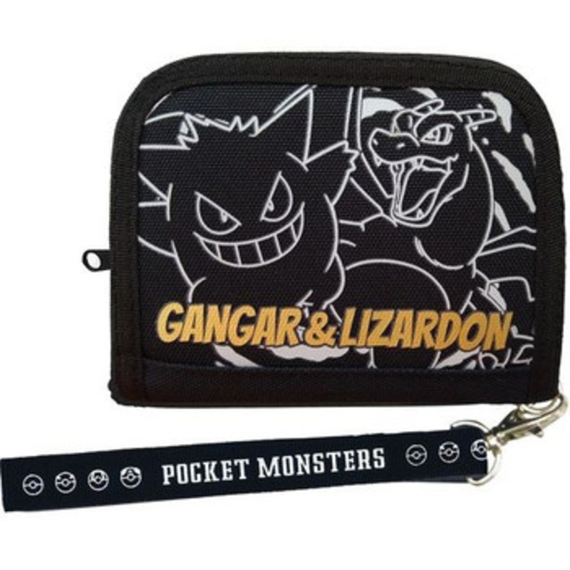 Pokemon Center Original Round Wallet Black – Gengar & Charizard