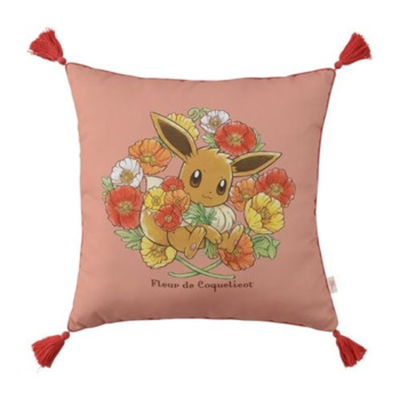 Pokemon Center Original Tassel Cushion – Eevee Fleur de Coquelicot