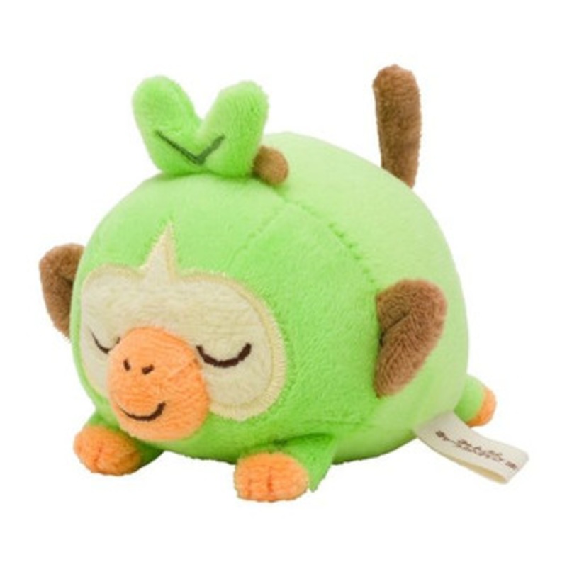 Pokemon Center Original Squishy MuniMuni Plush Doll Grookey (Sleeping Pokemons)