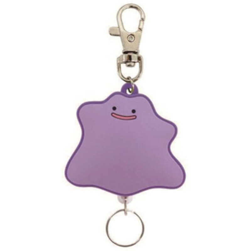SK JAPAN Pokemon Rubber Reel Keychain Ditto