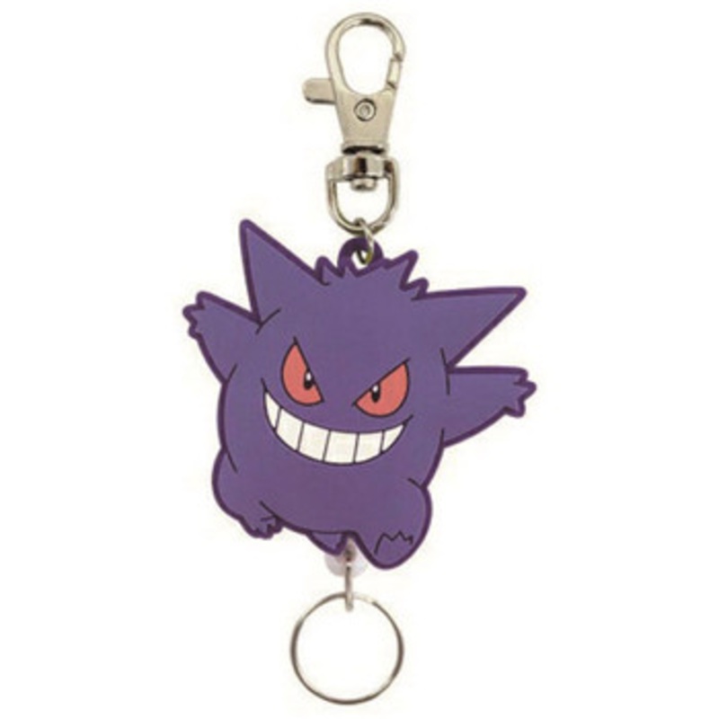 SK JAPAN Pokemon Rubber Reel Keychain Gengar