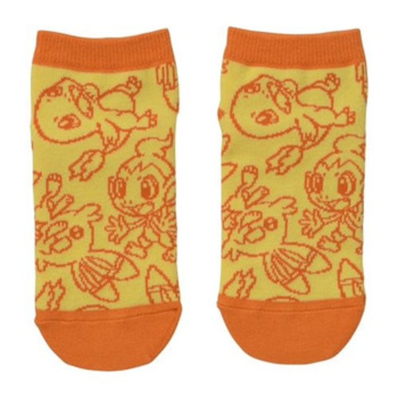 Pokemon Center Original Short Socks Playroom Charmander & Chimchar & Scorbunny (18-20cm)