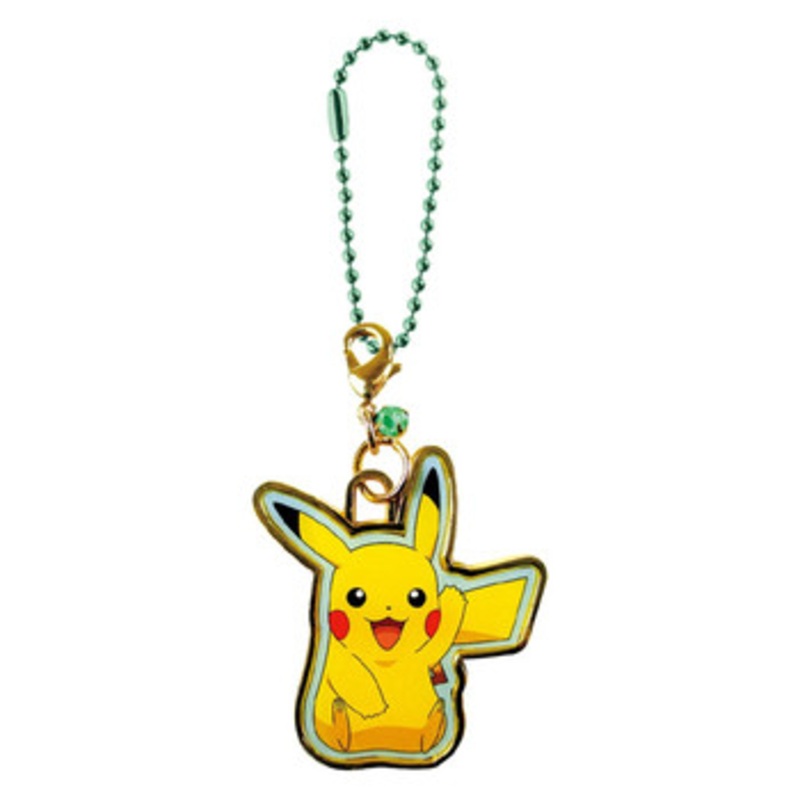 T’s Factory Pokemon Birthstone Color Key Chain May/Emerald Pikachu