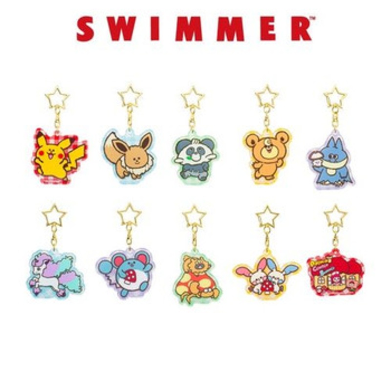 Pokemon Center Henteko Cute Acrylic Keychain Collection FULL BOX SET