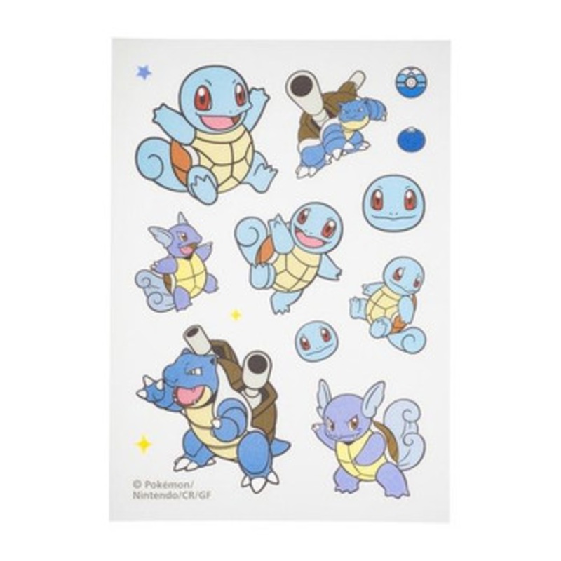 Pokemon Center Original irodo Fabric Transfer Sticker – Squirtle Wartortle Blastoise