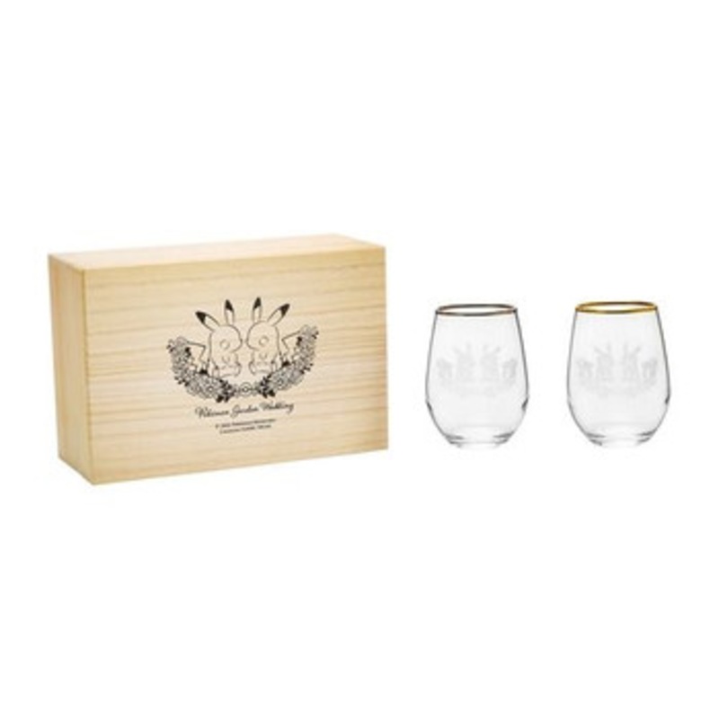 Pokemon Center Original Pokemon Garden Wedding Boxed Pair Glass Set