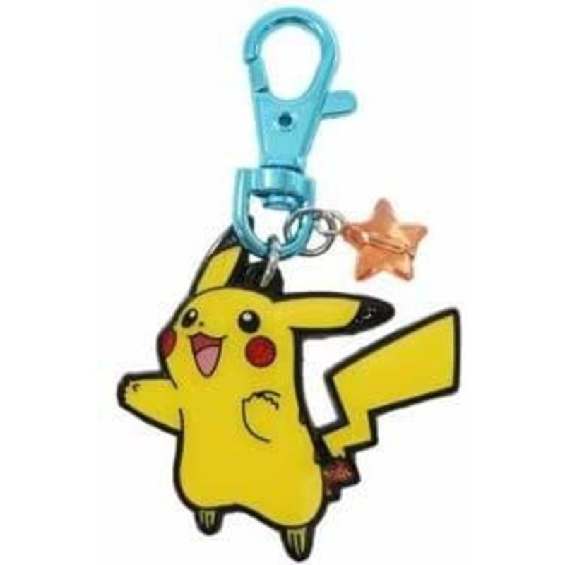 SK JAPAN Pokemon Glitter Metal Keychain Pikachu
