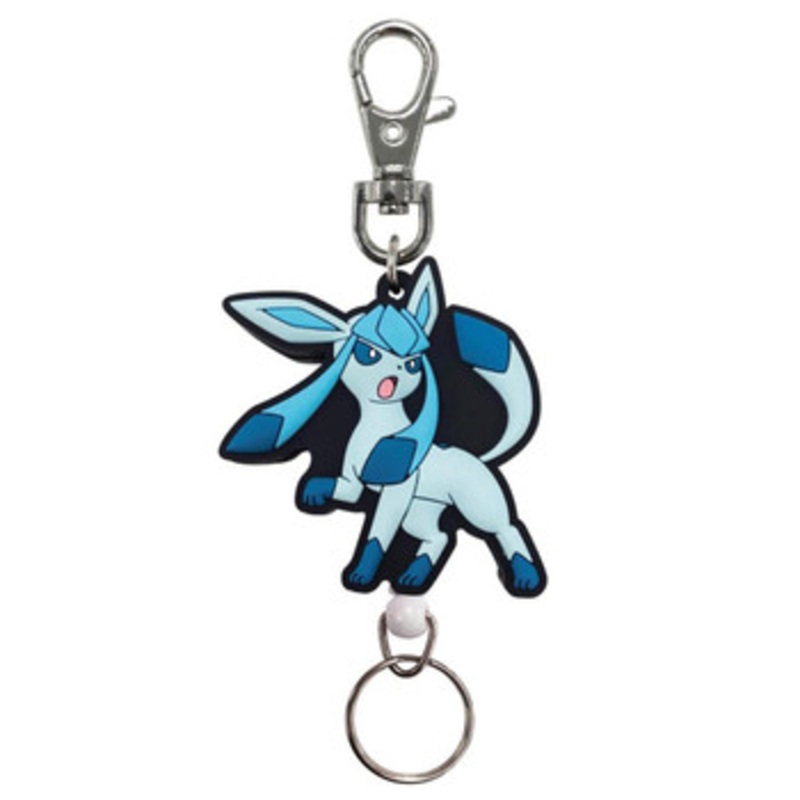 SK JAPAN Pokemon Rubber Reel Keychain Glaceon