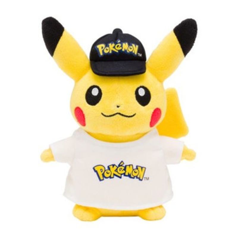 Pokemon Center Original Plush Doll Pokemon Logo Pikachu