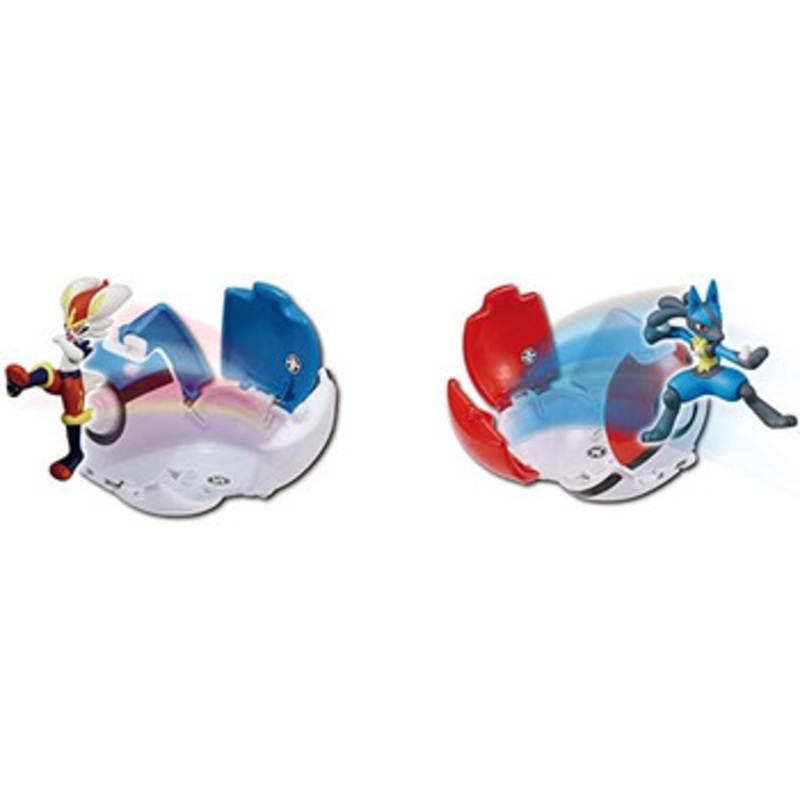 Takara Tomy Pokemon Moncolle Poke Del-Z Satoshi VS Go (Lucario : Cinderace)